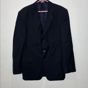 Stafford Navy Pinstripe Blazer